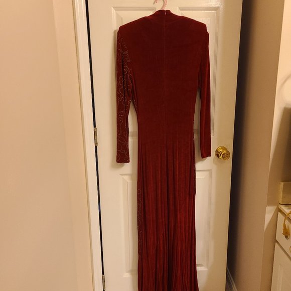 Vintage Lori Weidner Garnet Gown - Picture 11 of 14